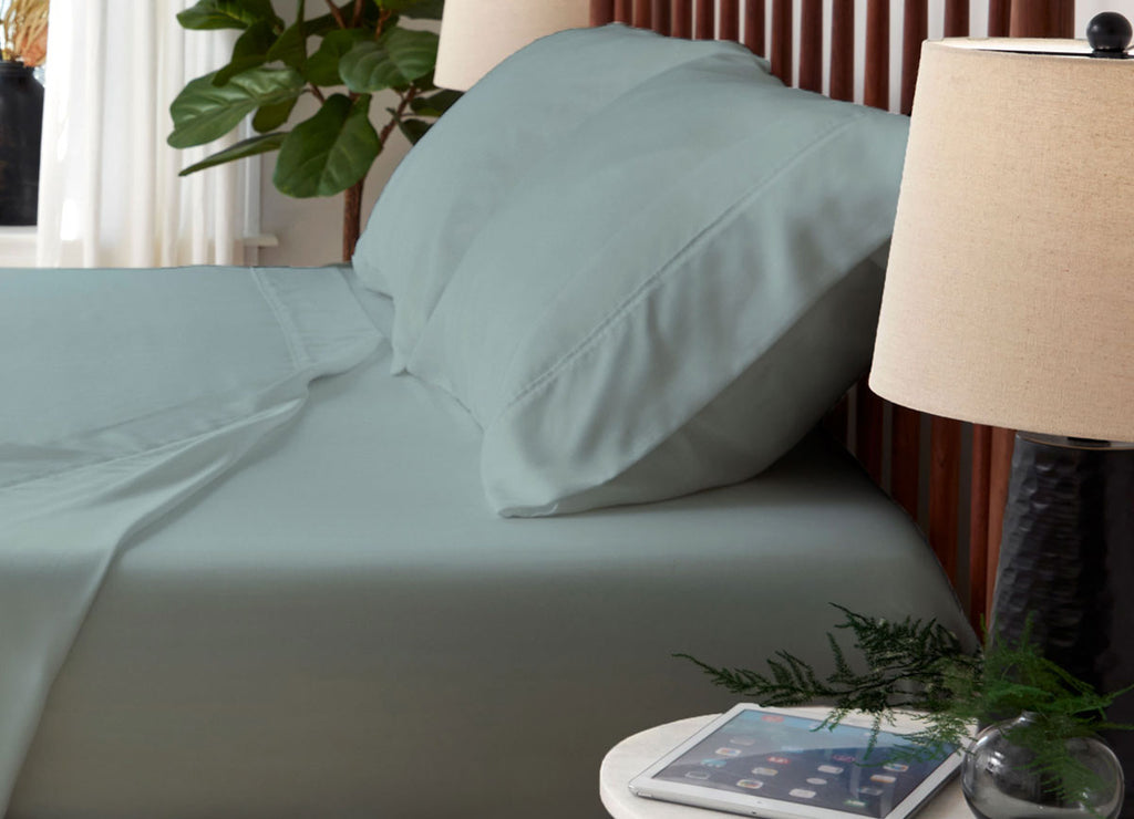 ARCTIC AIRE MAX Pillowcases shown in Aloe #choose-your-color_aloe