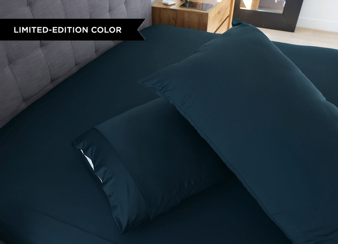 Original Performance Sheet Set Lifestyle Image Shown in Deep Ocean Teal#choose-your-color_deep-ocean-teal