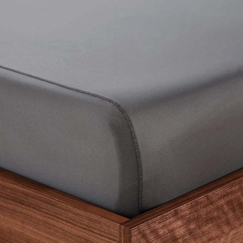 Graphite fitted sheet on bed