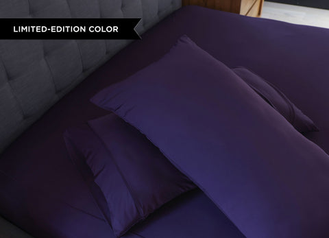 Original Performance Pillowcase Pair Lifestyle Image Shown in Royal Plum #choose-your-color_royal-plum