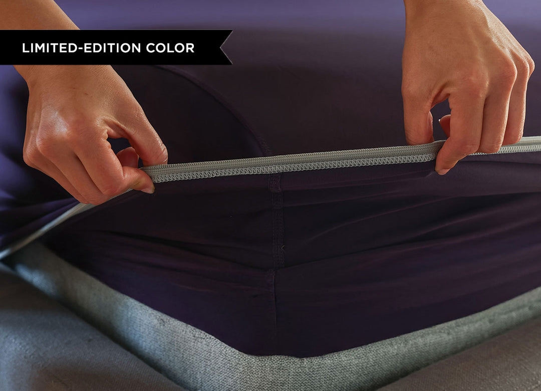 Original Performance Sheet Set Lifestyle Image Shown in Royal Plum #choose-your-color_royal-plum